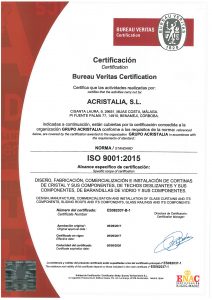 Certificado de calidad norma ISO 9001