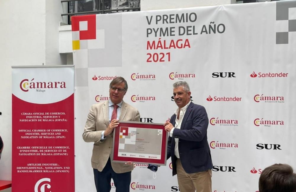 Premio Acristalia Responsabilidad Social Cámara de comercio Málaga. Juan Carlos Moreno, CEO ACRISTALIA